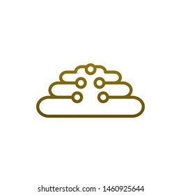 The brain with a modern form. Logo design for technology businesses.
