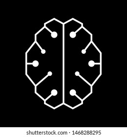 Brain with a modern form. Logo for the technology business. Cool design for brands or labels.