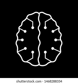 Brain with a modern form. Logo for the technology business. Cool design for brands or labels.