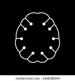 Brain with a modern form. Logo for the technology business. Cool design for brands or labels.