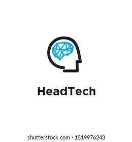 brain modern logo icon design template