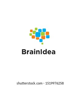 brain modern logo icon design template