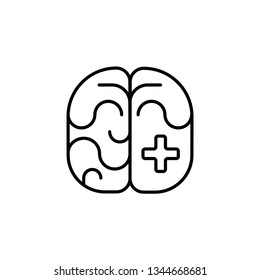 Brain modern simple outline vector icon