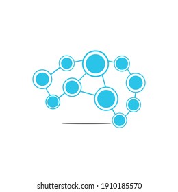 brain molecule logo design inspiration