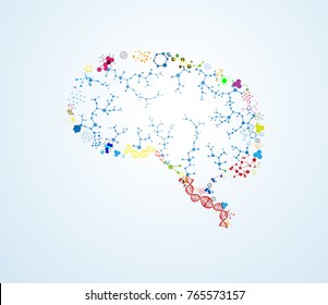 brain molecule structure concept of neurons medical system 