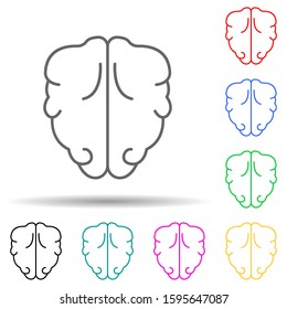 brain multi color style icon. Simple thin line, outline vector of Scientifics study icons for ui and ux, website or mobile application