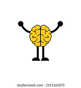 Brain muscle training exercises isolated vector illustration on white background.