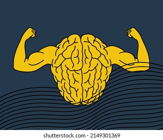 Brain muscles - age-proof of your mind. Mental health with metaphor - brain as bodybuilder