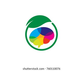 Brain Nature Icon Logo Design Element