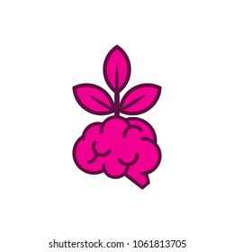Brain Nature Logo Icon Design