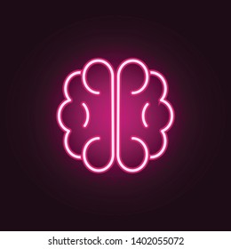 brain neon icon. Elements of Medecine set. Simple icon for websites, web design, mobile app, info graphics