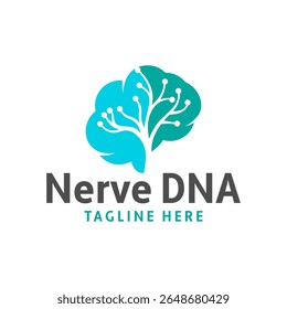 brain nerve dna logo design