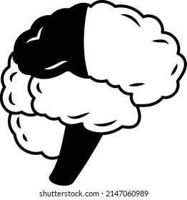 Brain and Nervous System Concept vector line icon Design, Organ System Symbol, Human Anatomy Sign, Human Body Parts Stock illustration