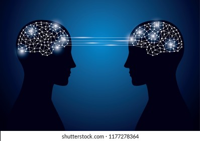 Brain and network image illustration