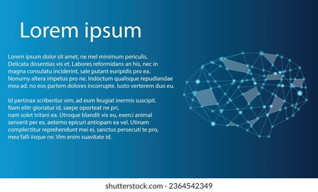 Brain Neuron Verbindungen Abstraktes Konzept. Konzept der Technologie und des menschlichen Denkens, Vektorgrafik