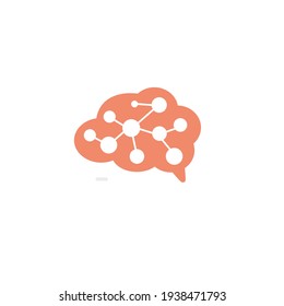 
Brain and neuron logo design in vector