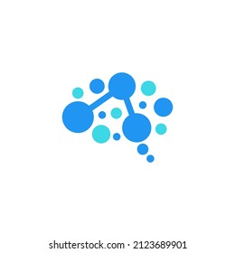 brain neuron logo design vector illustration.