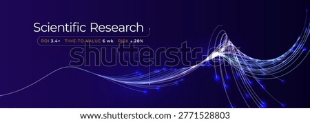 Brain Neurone Flow Effect, Wavy Twisted Neuro Line AI Transformation, Scientific Research Backdrop, Biotech Medtech Innovation Concept. Science Technology Abstract Background. Vector Illustration