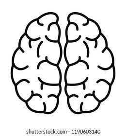 Brain neurons icon. Outline brain neurons vector icon for web design isolated on white background