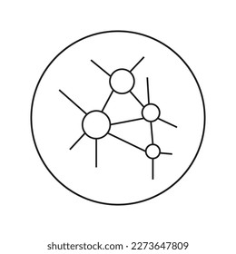 Brain neurons linear icon. Medicine, neurology