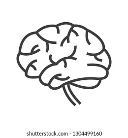 Brain Neuroscience Icon Stock Vector (Royalty Free) 1304499160 ...