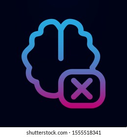 Brain no nolan icon. Simple thin line, outline vector of Mix icons for ui and ux, website or mobile application