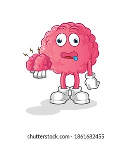cerebro sin vector cerebral. personaje de caricatura