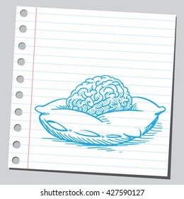 Brain on pillow