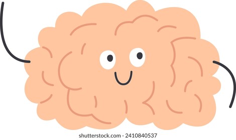 Brain Organ Character Vector Illustration