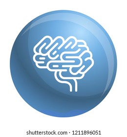 Brain organ icon. Outline brain organ vector icon for web design isolated on white background