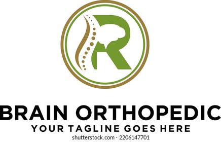 Brain Orthopedic letter R logo