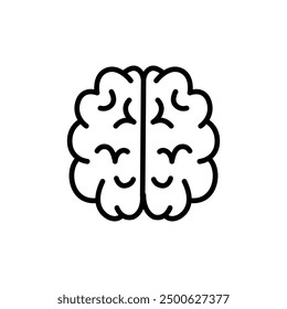 Brain outline icon suitable for info graphics, websites and print media and interfaces. Vector sign isolated on white background.
