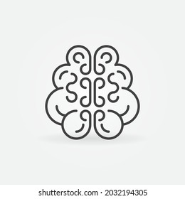 Brain outline vector concept icon or design element