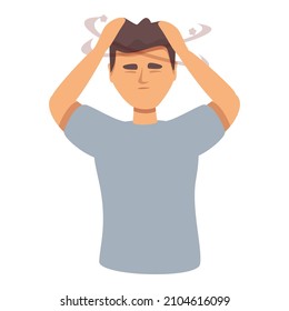 Brain Pain Icon Cartoon Vector. Sick Cold. Headache Epilepsy