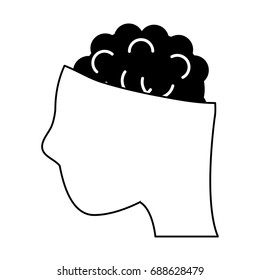 brain partly inside of head icon image 
