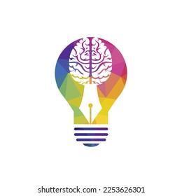 Stift, Vektorgrafik-Logo-Design-Vorlage. Smart Creative Education Logo Konzept.	