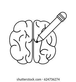 brain pencil learning outline