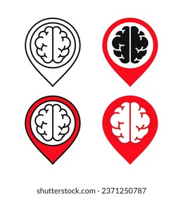 Lage des Gehirnstiftes. Illustrationsvektor