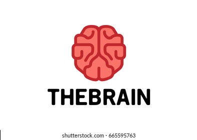 The Brain Pinky Logo Design Illustration