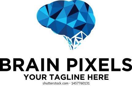 Brain Pixels Neurology brainstorming Logo