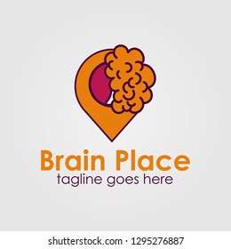Brain Place Logo Template Design
