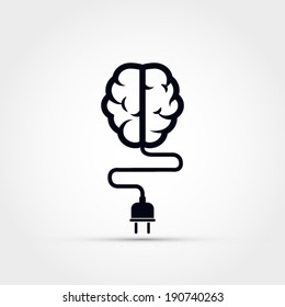 Brain With Plug Concept