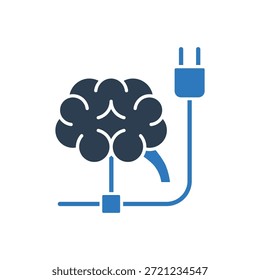 Símbolo de Símbolo de Ícone de Plug Brain