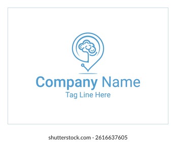 Brain Point Logo Design, Health Point logo design, Medical Point Health Location Center Logo Design