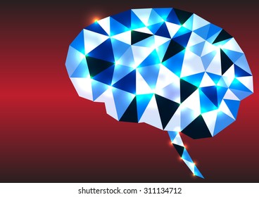brain polygonal geometric concept