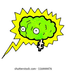 caricatura de poder cerebral