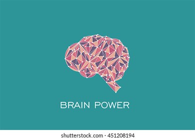 Brain power concept, vector