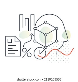 Brain Power- Connected Network Strategy - Icon as EPS 10 File