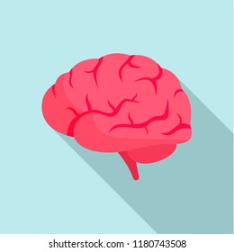 Brain power icon. Flat illustration of brain power vector icon for web design