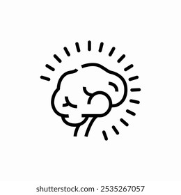 Vector de signo de icono de energía cerebral